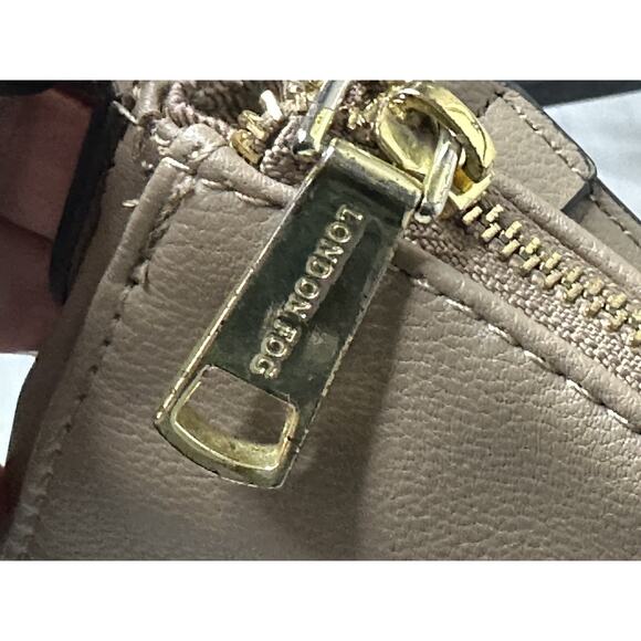 London Fog Collection Camel Brown Shoulder Handbag Purse Soft Faux Leather - Picture 8 of 16